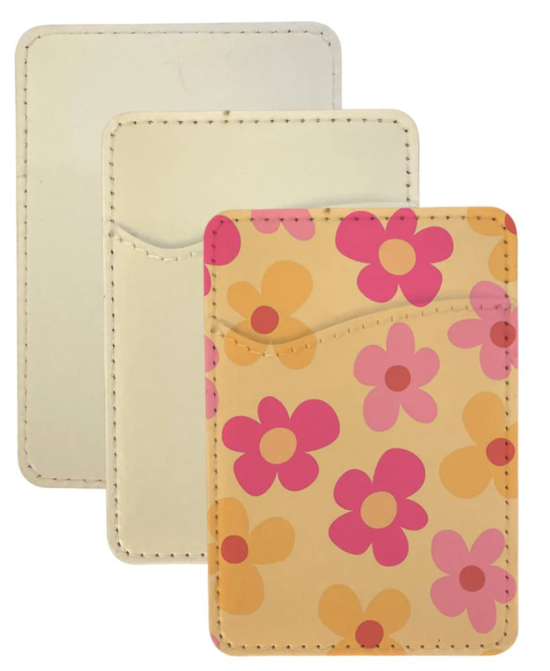 Leather Self Adhesive Card Holder (Can add design onto it)