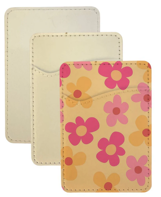 Leather Self Adhesive Card Holder (Can add design onto it)